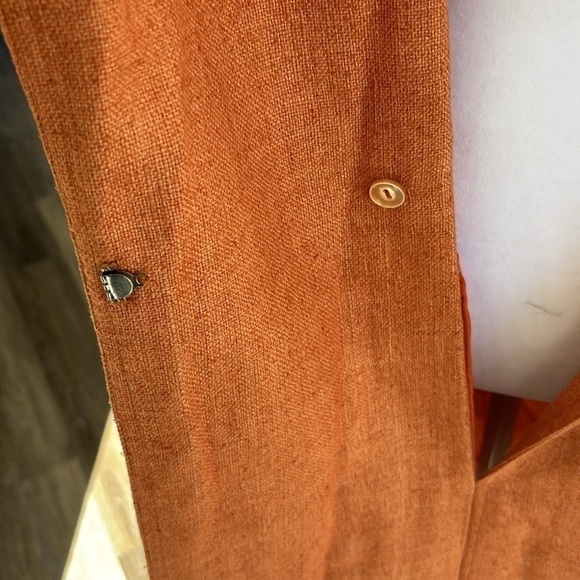 Vintage silk overcoat dress with belt. No size, but would fit a small - Picture 5 of 7